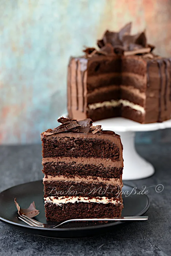 Dreifarbige Schokotorte Dreifarbige Schokotorte