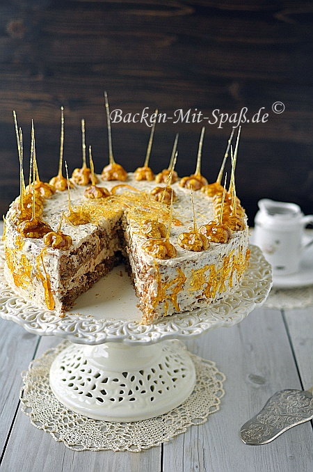Walnuss- Karamell- Torte Walnuss- Karamell- Torte