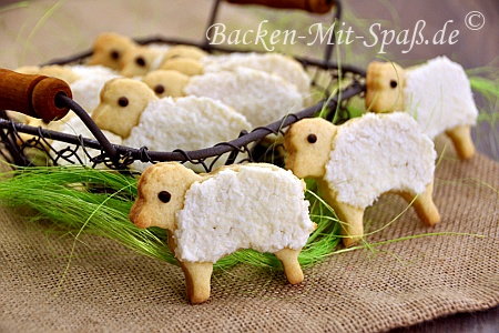 Kokos- Osterplätzchen Kokos-Osterplaetzchen