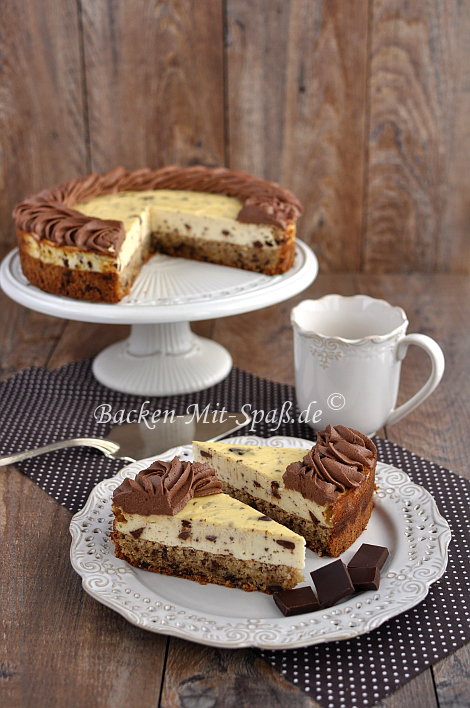 Käsekuchen mit Nuss-Schokoboden Käsekuchen mit Nuss-Schokoboden