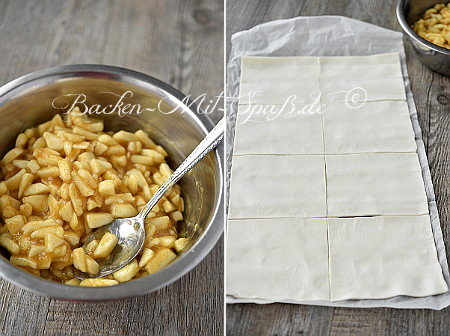 Blätterteig – Apfeltaschen 2