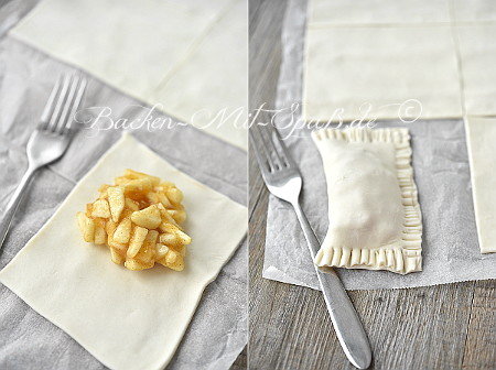 Blätterteig – Apfeltaschen 3